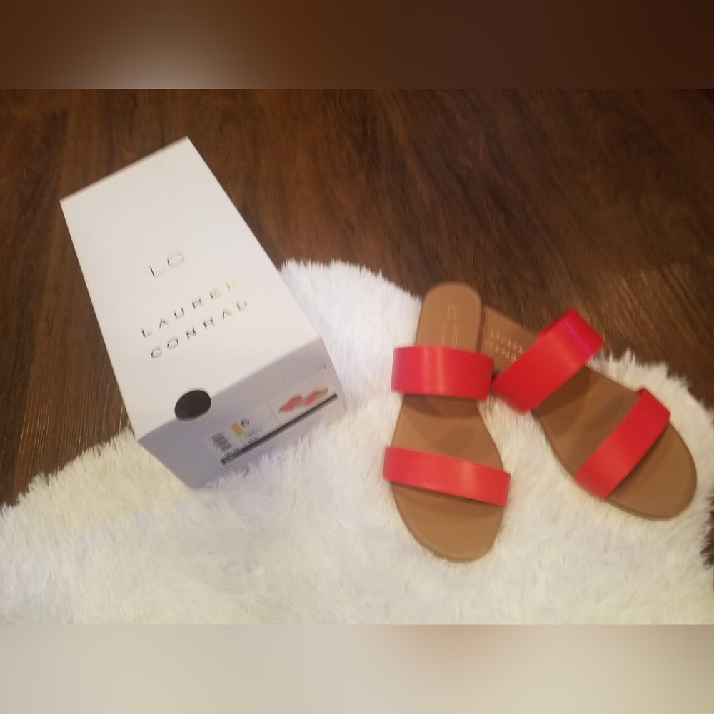 NEW Lauren Conrad Firefli Red Sandals